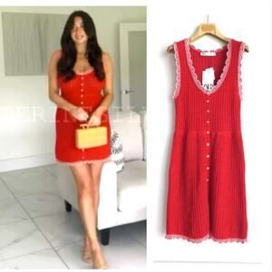ZARA POINTELLE KNIT MINI DRESS